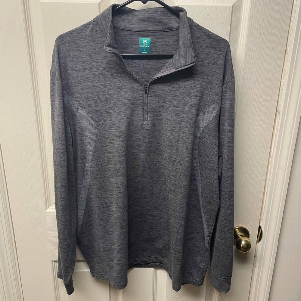 Gray Pro Tour Long Sleeved Golf Pull Over